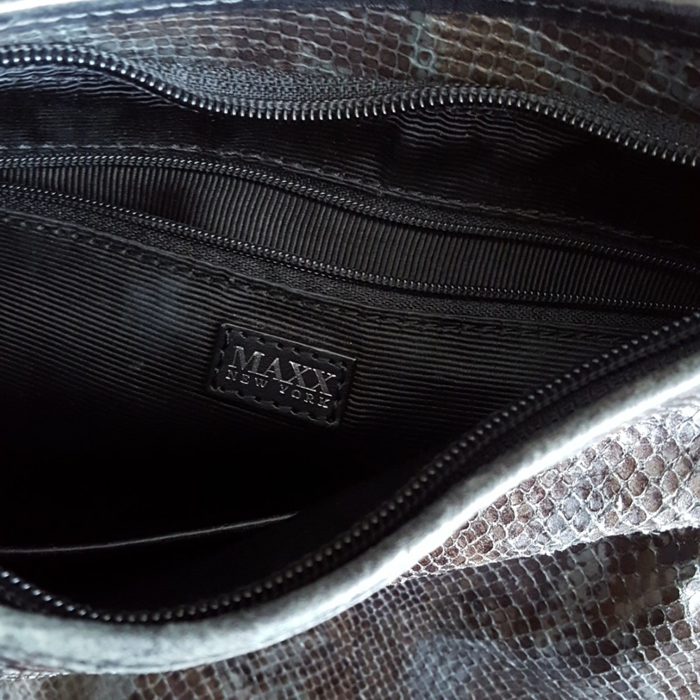 Maxx Python Embossed Shoulder Bag - Picture 5 of 8